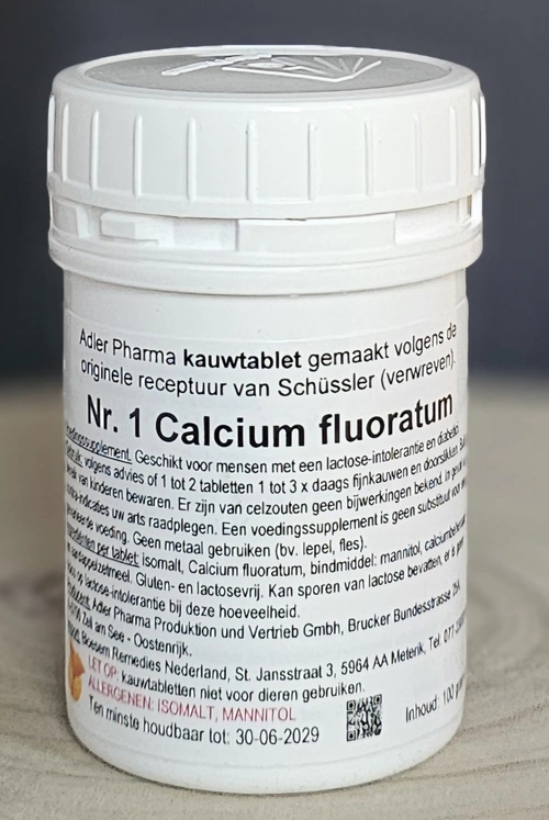 Kauwtablet nr. 1 achterkant&nbsp;&copy;&nbsp;Bloesem Remedies Nederland