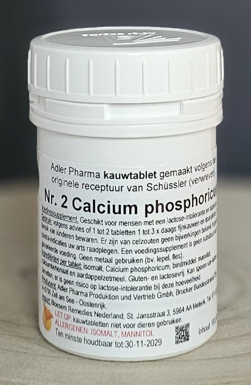 Kauwtablet nr. 2 achterkant&nbsp;&copy;&nbsp;Bloesem Remedies Nederland