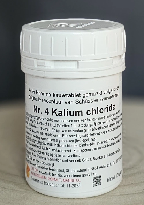Kauwtablet nr. 4 achterkant&nbsp;&copy;&nbsp;Bloesem Remedies Nederland