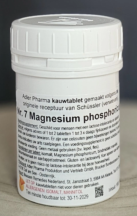 Kauwtablet nr. 7 achterkant&nbsp;&copy;&nbsp;Bloesem Remedies Nederland