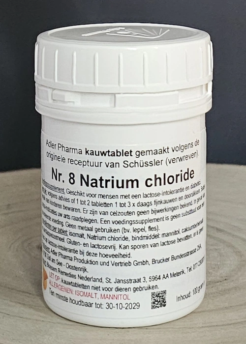 Kauwtablet nr. 8 achterkant&nbsp;&copy;&nbsp;Bloesem Remedies Nederland