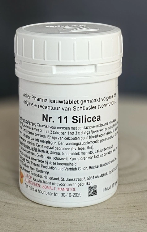 Kauwtablet nr. 11 achterkant&nbsp;&copy;&nbsp;Bloesem Remedies Nederland