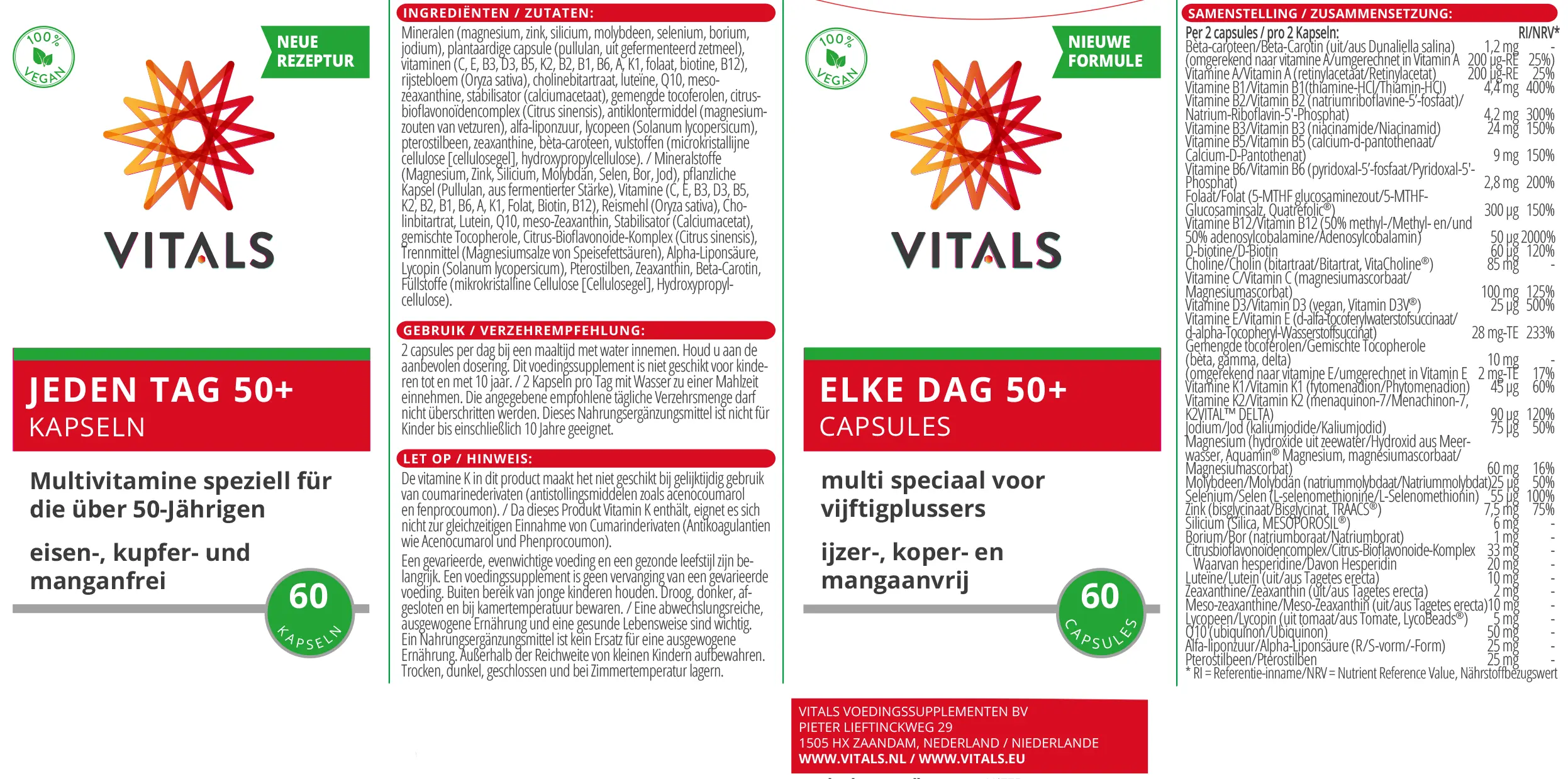Elke dag 50+ capsules verpakking&nbsp;&copy;&nbsp;Vitals