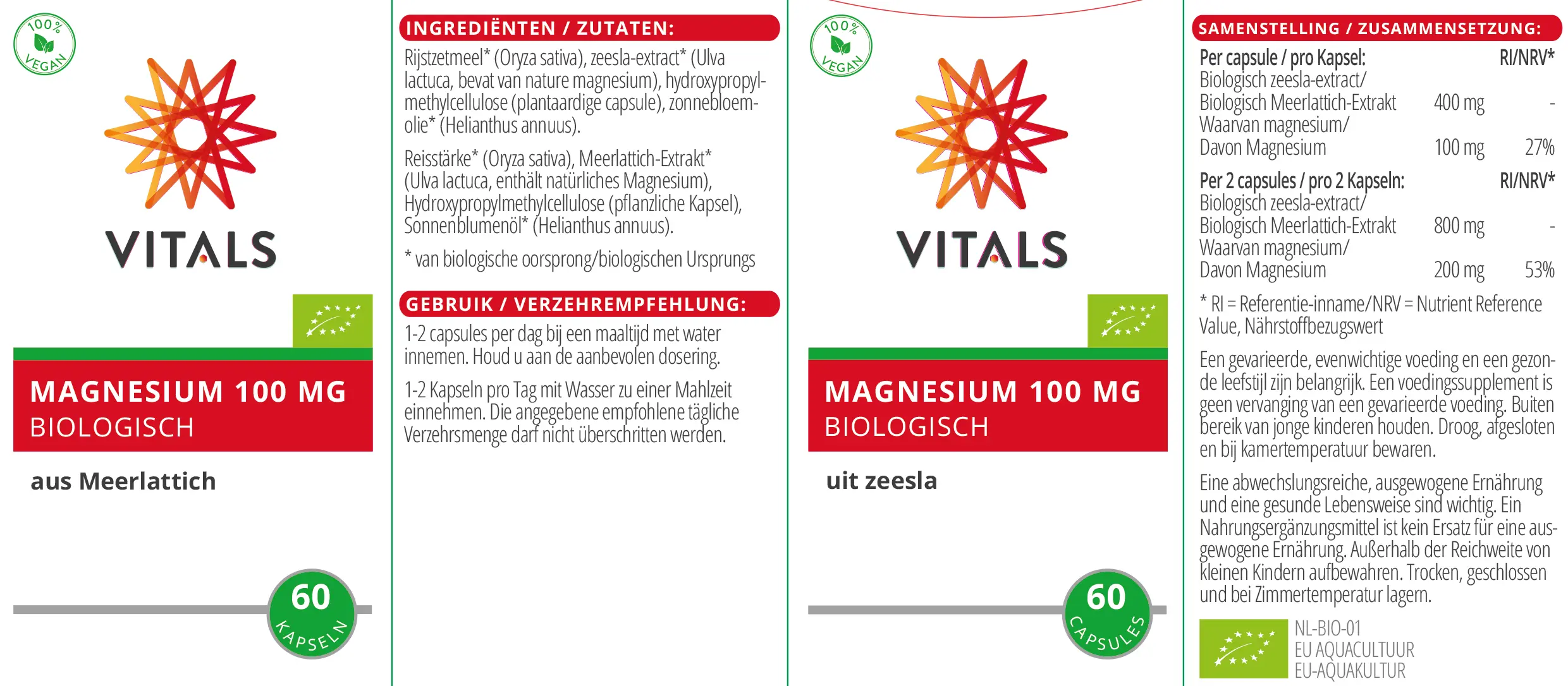 Magnesium biologisch verpakking&nbsp;&copy;&nbsp;Vitals