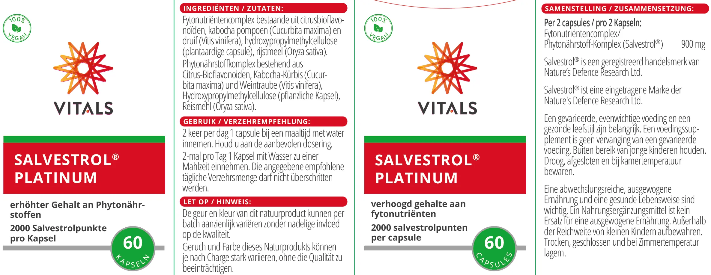 Salvestrol Platinum verpakking&nbsp;&copy;&nbsp;Vitals