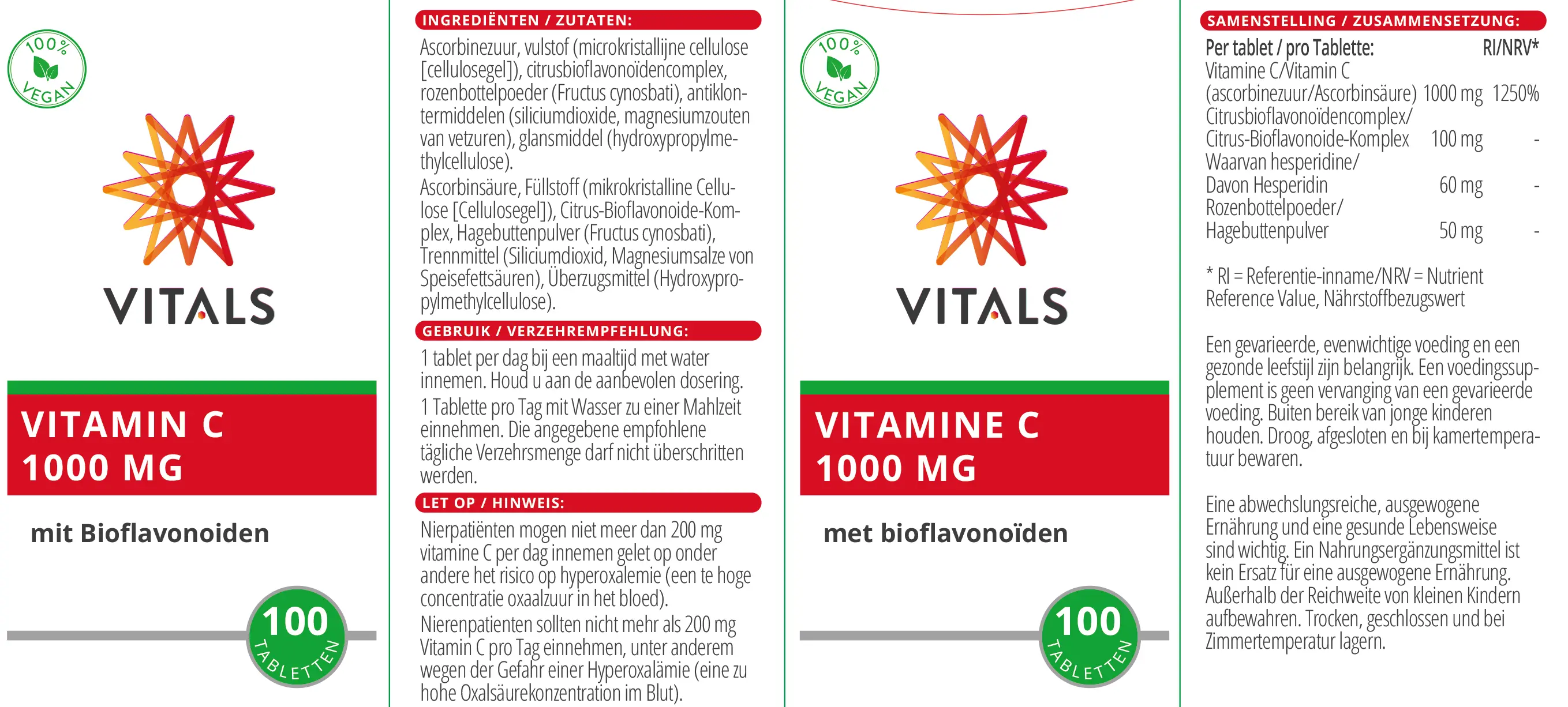 Vitamine C verpakking&nbsp;&copy;&nbsp;Vitals