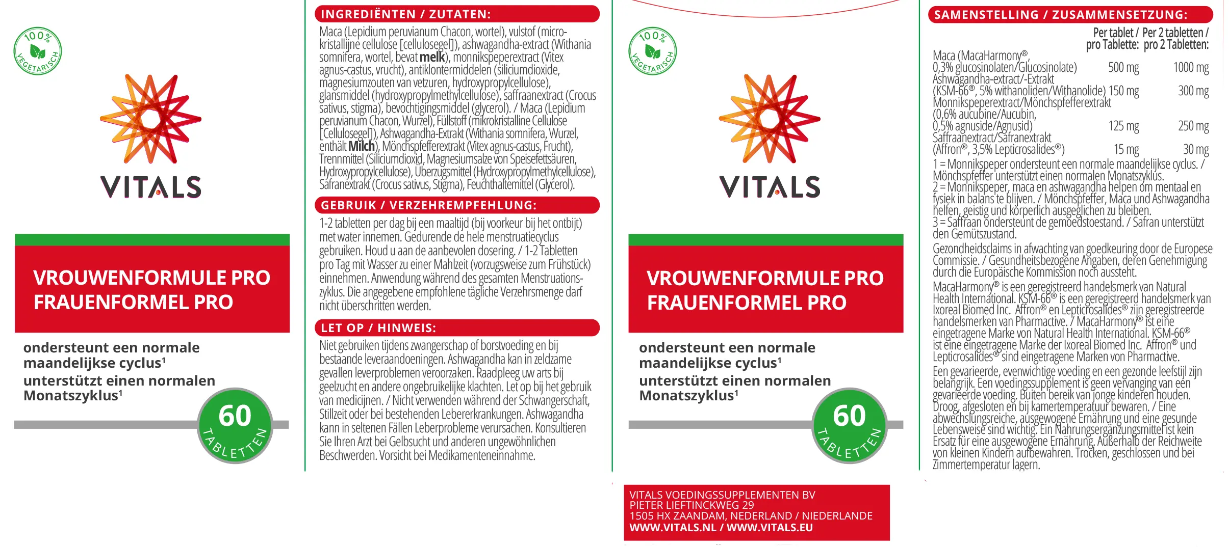Vrouwenformule Pro verpakking&nbsp;&copy;&nbsp;Vitals